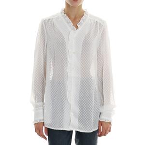CAMICIA FLOCCATA MOLLY BRACKEN BIANCO